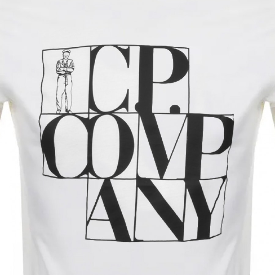 Alternative Image for ProductCP Company Logo T Shirt White3